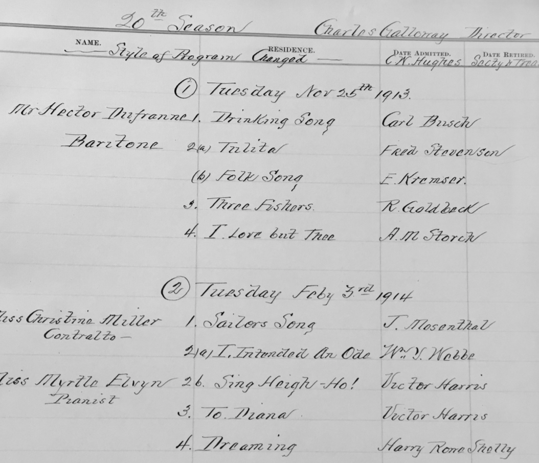 1902 - 1925 Membership Record