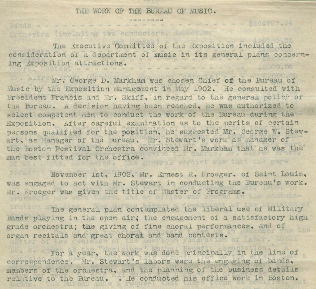 n.d. The Work of the Bureau of Music