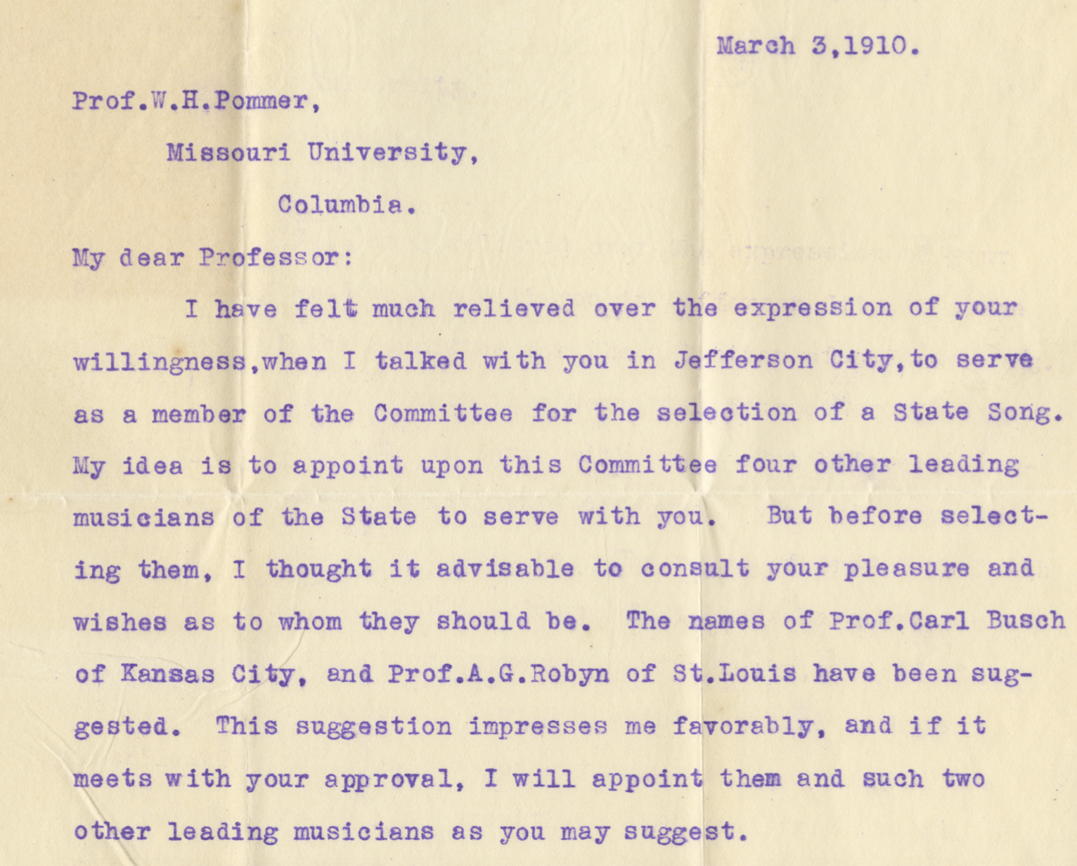 1922-01-07 Letter to W.H. Pommer