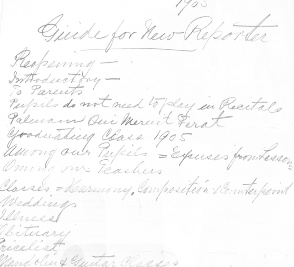 1905 Guide for The Reporter