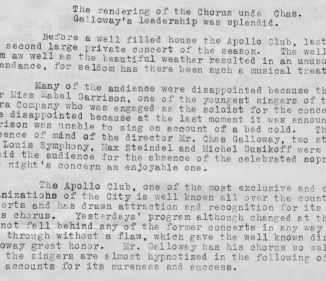 1918-02-13 Apollo Club Review